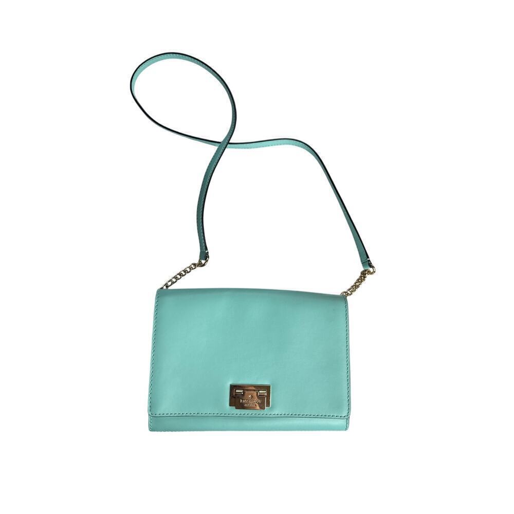 Kate Spade Byrd Wellesley Shoulder Bag Turquoise Leather Freshair